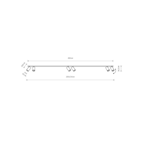 Спот Nowodvorski 7770 Mono VI GU10 6x10W IP20 Bl