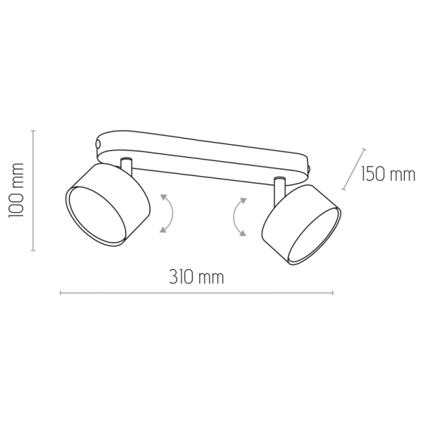 TK-Lighting CLARK BLACK 2 3403