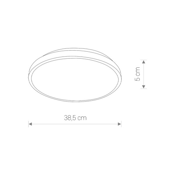 Світильник Nowodvorski 10972 Agnes Round Pro Led 1x22W 4000K 1300Lm IP44 Bk