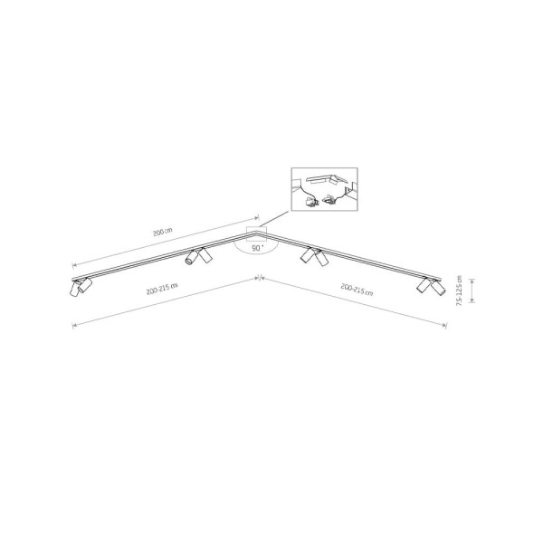 Спот Nowodvorski 7702 Mono corner GU10 8x10W IP20 Bl
