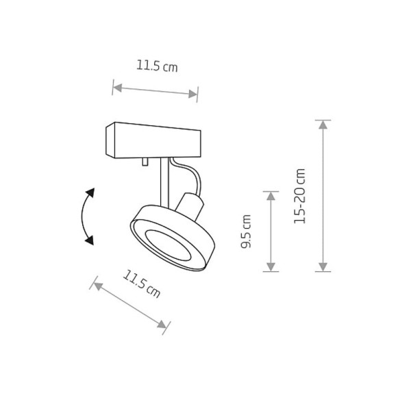 Спот Nowodvorski 9598 Cross GU10, ES111 1x75W IP20 Gr