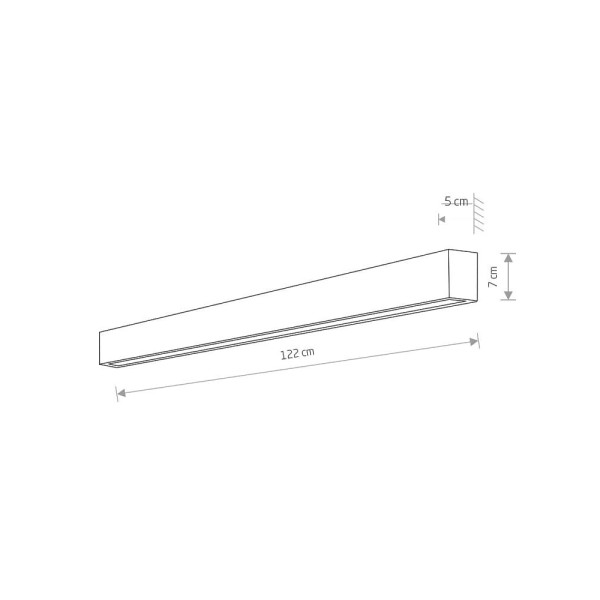 Світильник Nowodvorski 7566 Straight wall led T8LED 1x22W 3000K 3200Lm IP20 Wh