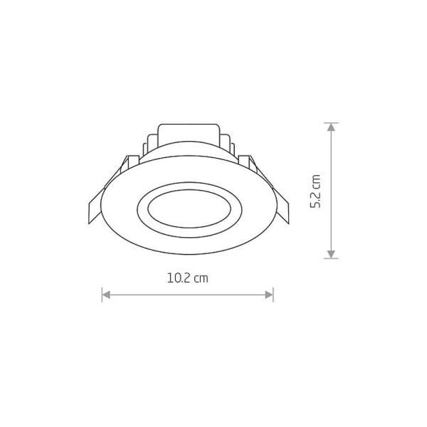 Точковий світильник Nowodvorski 8991 Helios LED 1x5W 3000K 300Lm IP44 Wh