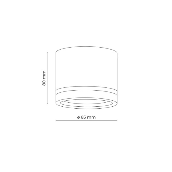 TK-Lighting JET BLACK GX 53 4351