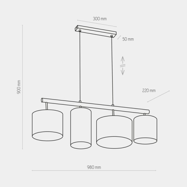 TK-Lighting DEVA GRAPHITE 4458