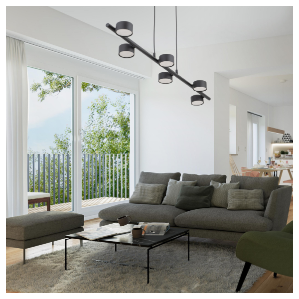 TK-Lighting AVIA BLACK  6 4694