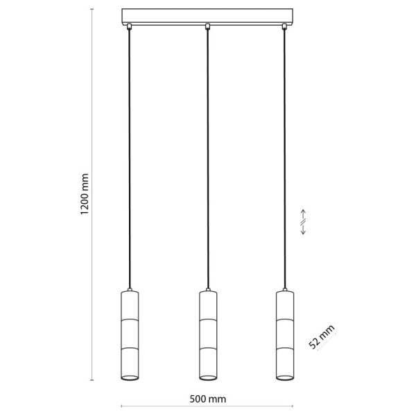 TK-Lighting VIVIEN BLACK/GOLD Підвісний 3 4757