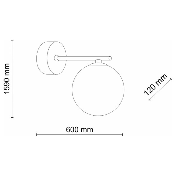 TK-Lighting ESTERA Чорне бра 4777
