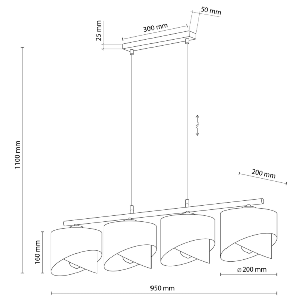 TK-Lighting GRANT WHITE 4 4822