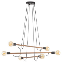 TK-Lighting HELIX WOOD ORZECH LAMPA WISZ?CA 6 P? 4950