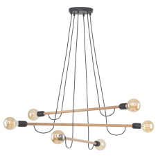 TK-Lighting HELIX WOOD LAMPA WISZ?CA 6 P? 4953