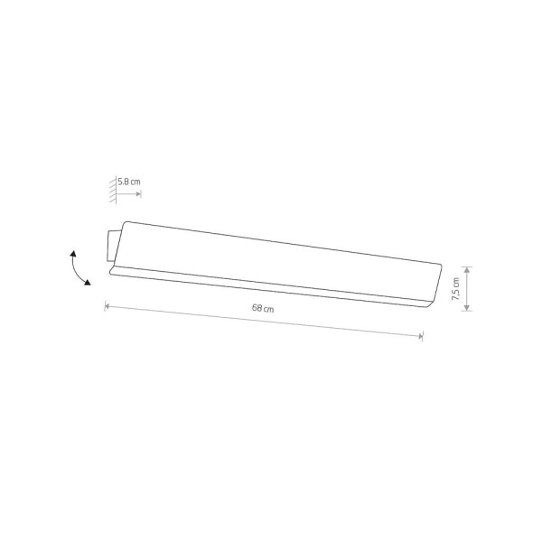 Світильник Nowodvorski 7550 Wing led T8LED 1x11W 3000K 1700Lm IP20 Bl