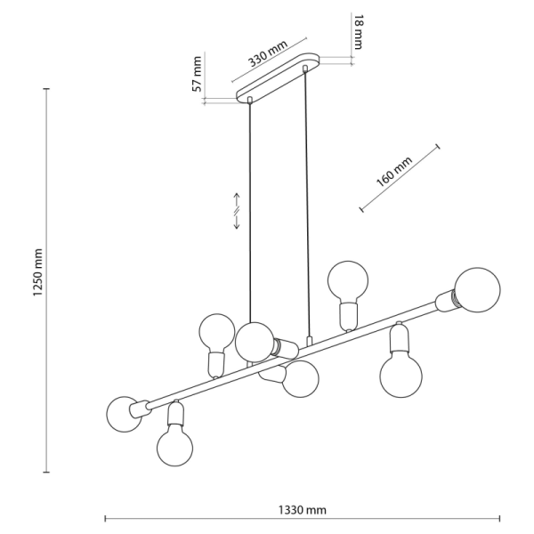 TK-Lighting PORTO 8 5722