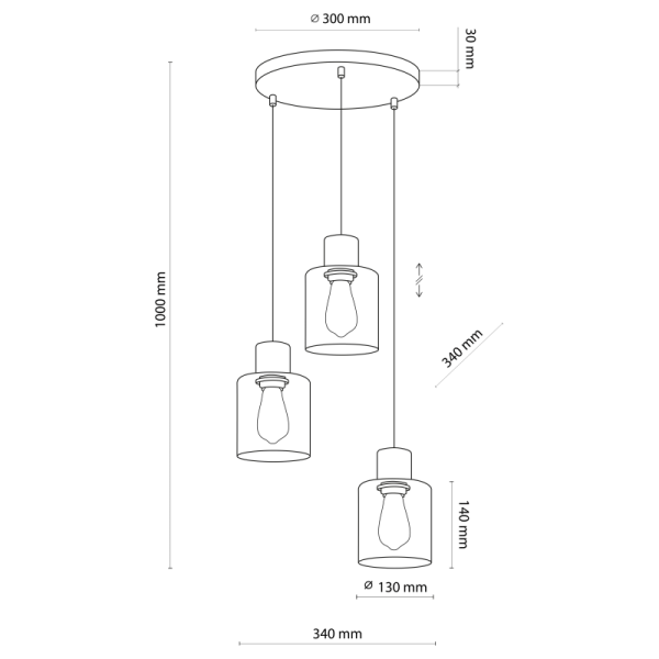 TK-Lighting ORSON 3 5749