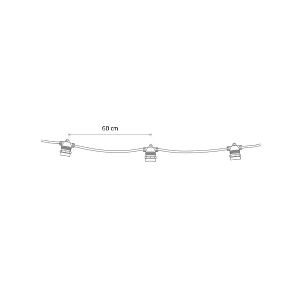 Гірлянда Nowodvorski 7873 Festoon lights E27 10x15W IP65 Bl