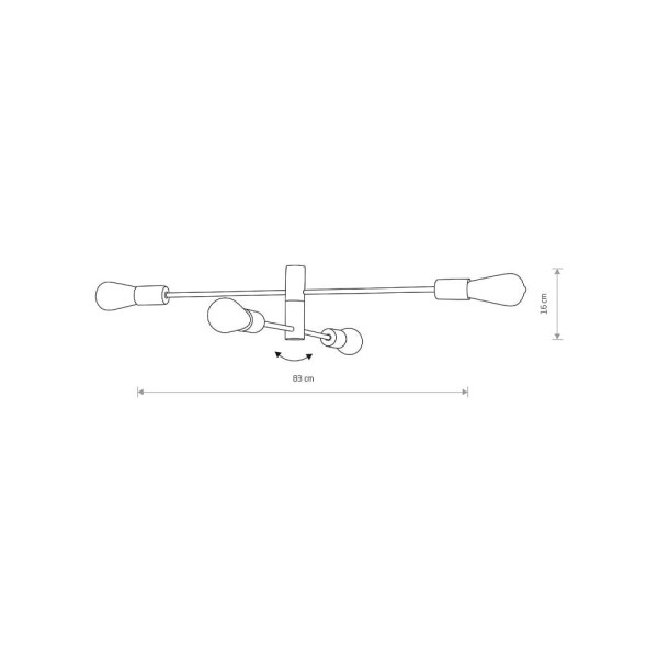 Люстра Nowodvorski 7936 Rotor E27 4x60W IP20 Bl