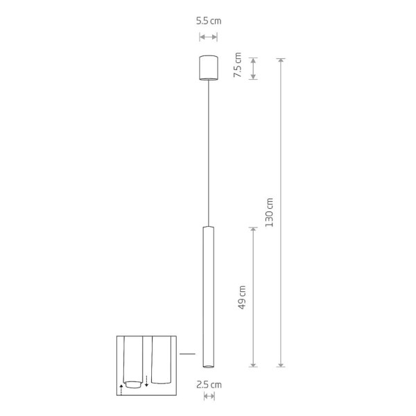 Підвісний світильник Nowodvorski 8796 Laser 490 G9 1x10W IP20 Wh