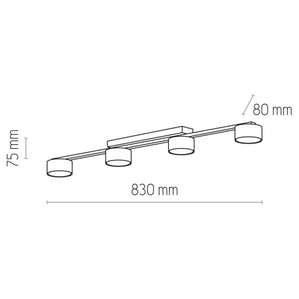 TK-Lighting DALLAS Чорний 4 6245