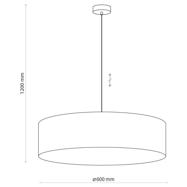 TK-Lighting RONDO LINEN Підвісний 600 6249
