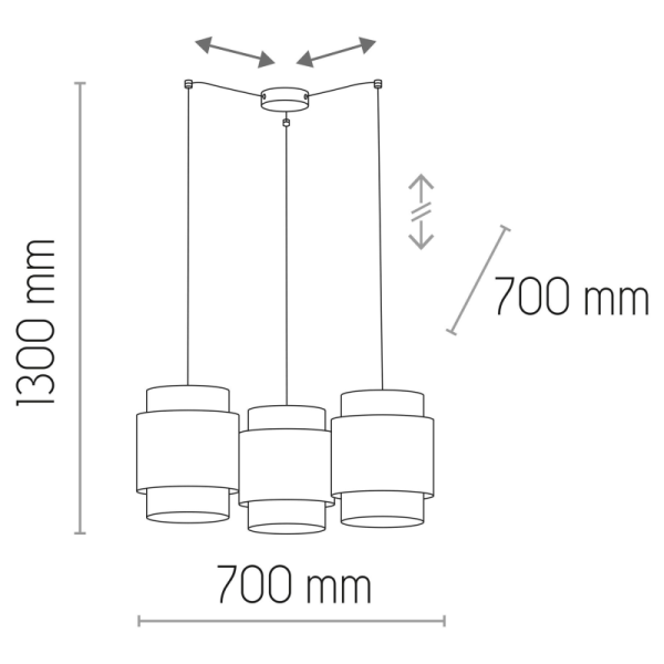 TK-Lighting BOHO NATURE 3 6303