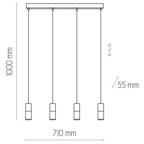 TK-Lighting ELIT WHITE/WOOD 4 6307