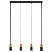 TK-Lighting ELIT BLACK/WOOD 4 6311