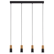 TK-Lighting ELIT BLACK/WOOD 4 6311