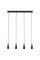 TK-Lighting ELIT BLACK/WOOD 4 6311