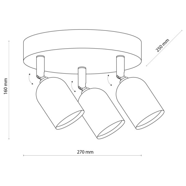 TK-Lighting TOP WHITE 3 Коло 6316