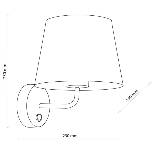 TK-Lighting MAJA BLACK/WHITE Бра 6448