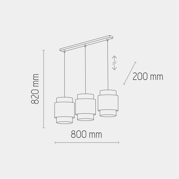 TK-Lighting BOHO 3 Чорний 6541