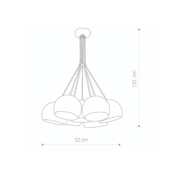 6604 Світильник підвіс Nowodvorski BALL WHITE-GOLD VII zwis PL