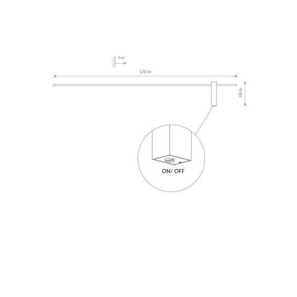 Світильник Nowodvorski 10851 Motive L Led 1x16W 4000K 570Lm IP20 Bl