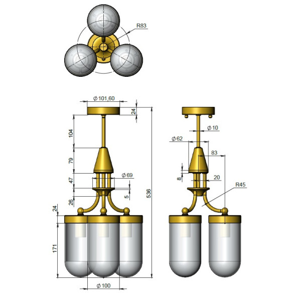 Люстра Subway Stone 3, арт. 31501