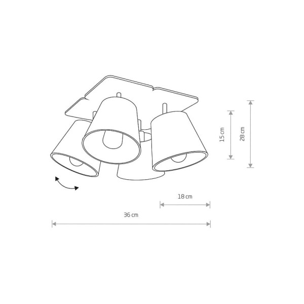 Люстра Nowodvorski 9716 Awinion E27 4x40W IP20 Gr