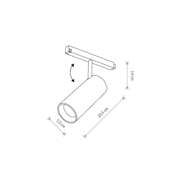 Магнітний трековий світильник Nowodvorski 10147 LVM Spot Led 1x15w 3000к 1020Lm IP20 Bl