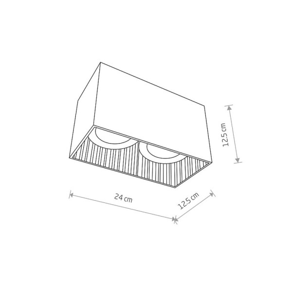 Точковий світильник Nowodvorski 9316 Groove GU10, ES111 2x75W IP20 Bl