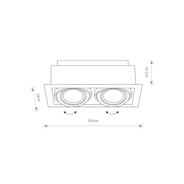 Точковий світильник Nowodvorski 9574 Downlight GU10, ES111 2x15W IP20 Wh