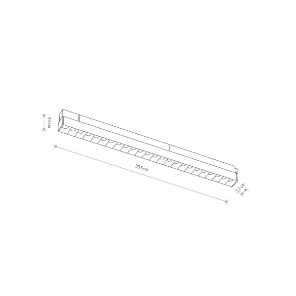Магнітний трековий світильник Nowodvorski 10150 LVM Focus Led 1x15w 3000к 1300Lm IP20 Bl