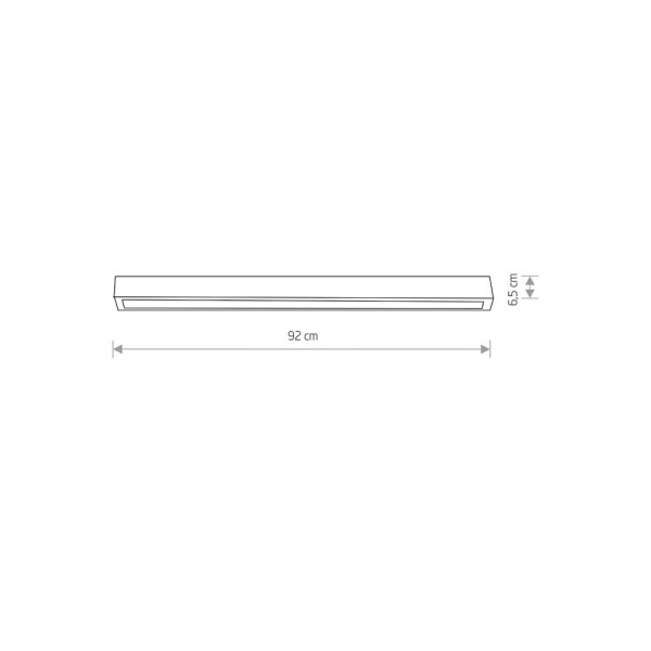 Світильник Nowodvorski 7553 Straight ceiling led T8LED 1x16W 3000K 2300Lm IP20 Gr