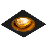 Точковий врізний світильник CHUCK DL SQUARE BLACK- GOLD 92706