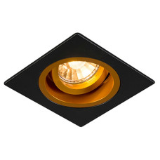 Точковий врізний світильник CHUCK DL SQUARE BLACK- GOLD 92706