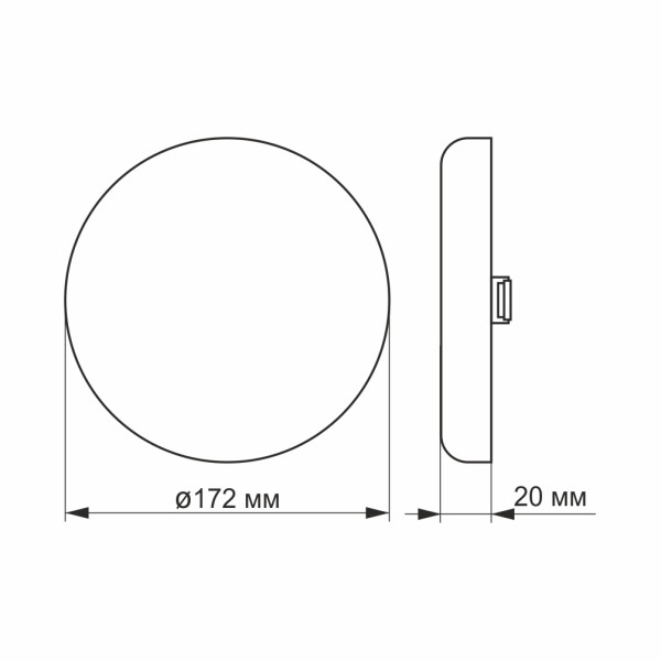 LED світильник безрамковий круглий VIDEX 24W 4100K
