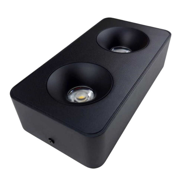 Світильник точковий накладний SIDNEY-2L 20W 4000K IP20 чорний Violux ( 330471 )