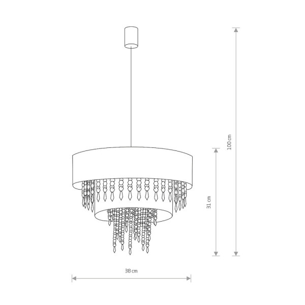 Люстра Nowodvorski 4013 Toscana E27 1x60W IP20 Wh