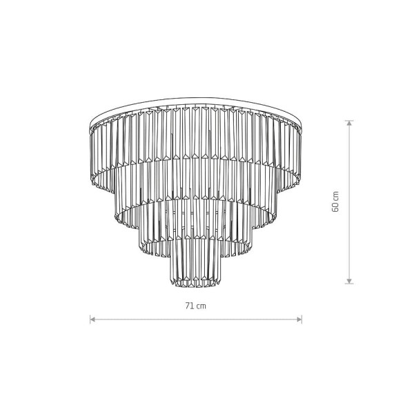Люстра Nowodvorski 7630 Cristal Е14 12x60W IP20 Bl