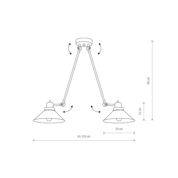 Люстра Nowodvorski 9143 Techno E27 2x60W IP20 Bl