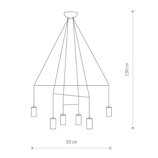 Люстра Nowodvorski 9677 Imbria GU10 6x35W IP20 Bl