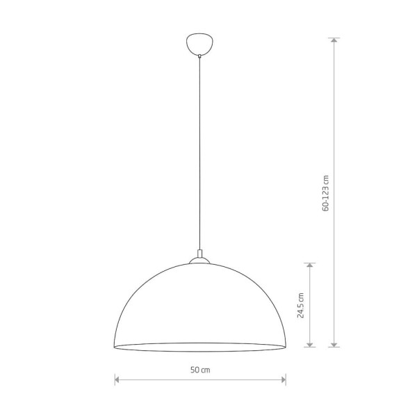 Підвісний світильник Nowodvorski 6778 Hemisphere E27 1x60W IP20 Bl