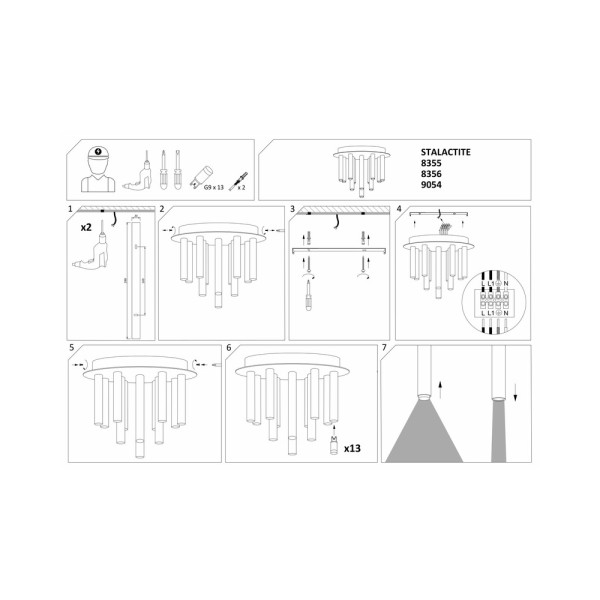 Люстра Nowodvorski 8355 Stalactite G9 13x10W IP20 Bl